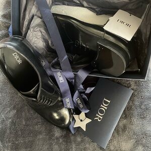 Men’s Dior Glossy Black Leather Oxfords size 43